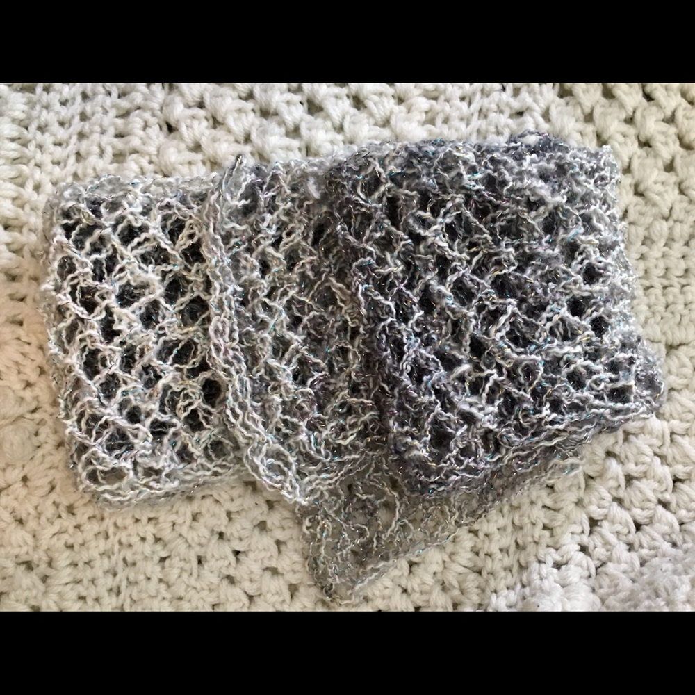 Luscious scarf hand knit lace fashion scarf